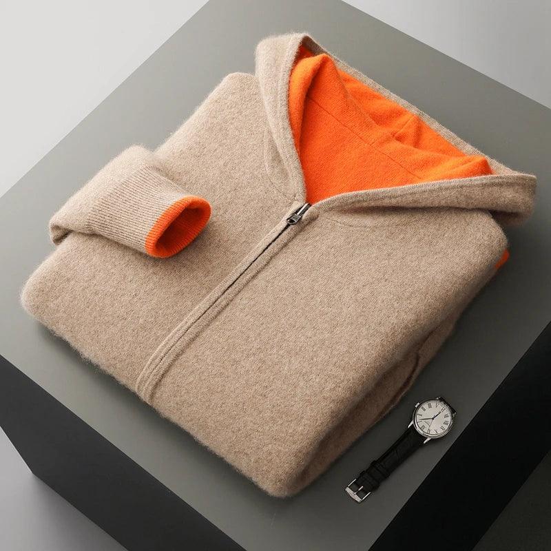 Cashmere Hooded Zip Cardigan - Image 7