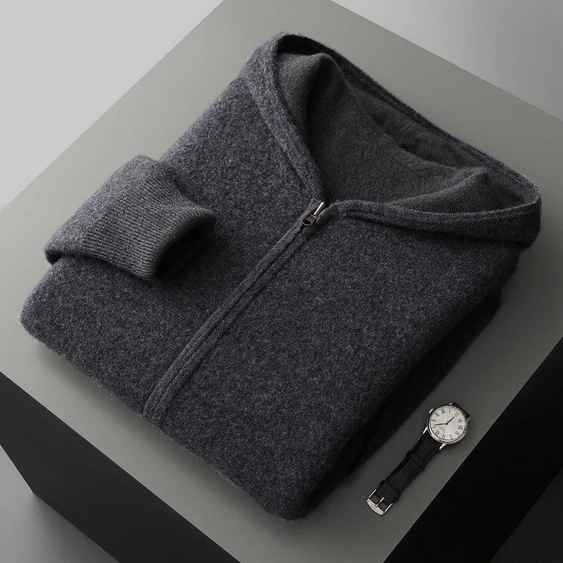 Cashmere Hooded Zip Cardigan - Image 9