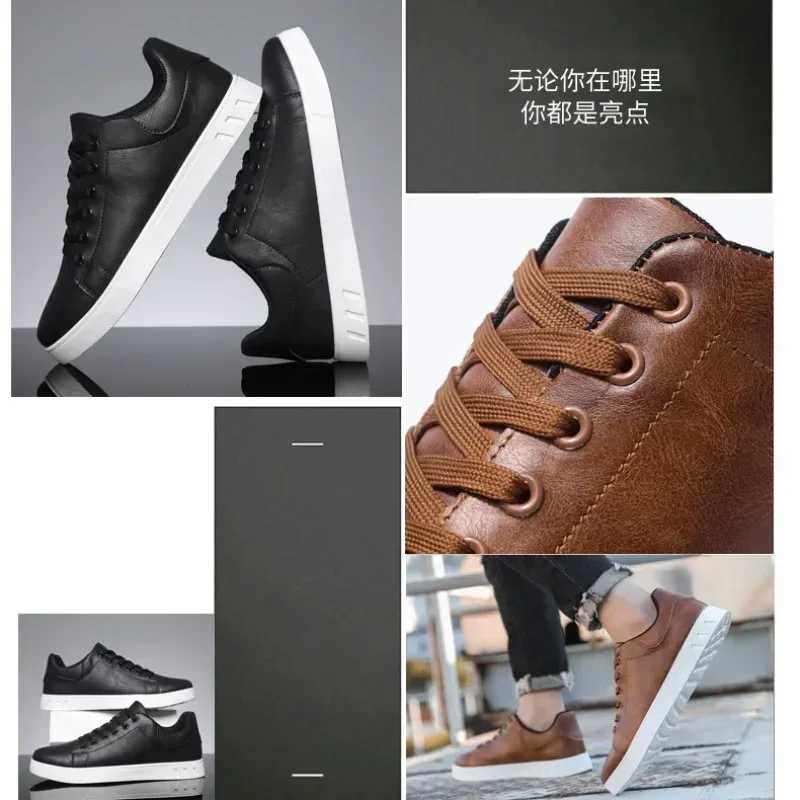 Casual Shoes Loafers British Leather Sneakers Flats Shoes Classic Men Leather Shoes Spring Summer New Trendy Designer Loafers - Image 11