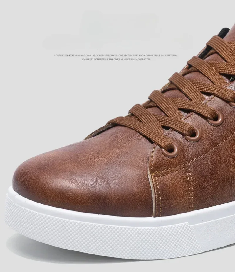 Casual Shoes Loafers British Leather Sneakers Flats Shoes Classic Men Leather Shoes Spring Summer New Trendy Designer Loafers - Image 13