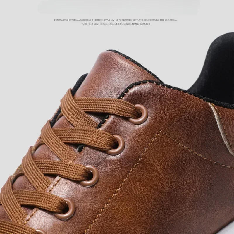 Casual Shoes Loafers British Leather Sneakers Flats Shoes Classic Men Leather Shoes Spring Summer New Trendy Designer Loafers - Image 14