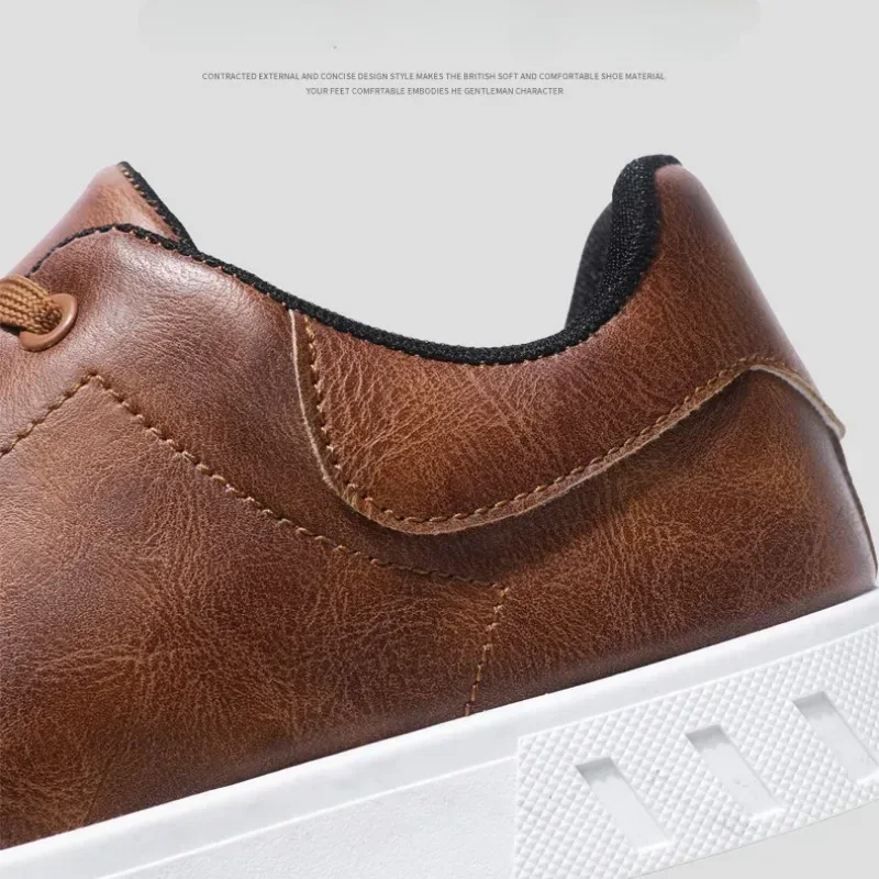 Casual Shoes Loafers British Leather Sneakers Flats Shoes Classic Men Leather Shoes Spring Summer New Trendy Designer Loafers - Image 15