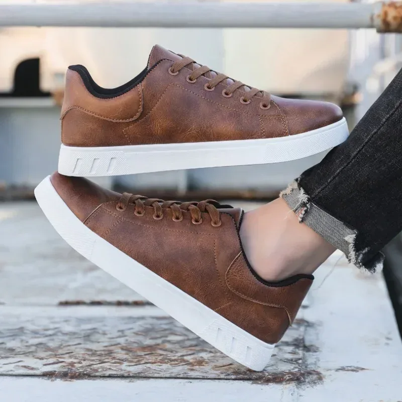 Casual Shoes Loafers British Leather Sneakers Flats Shoes Classic Men Leather Shoes Spring Summer New Trendy Designer Loafers - Image 18