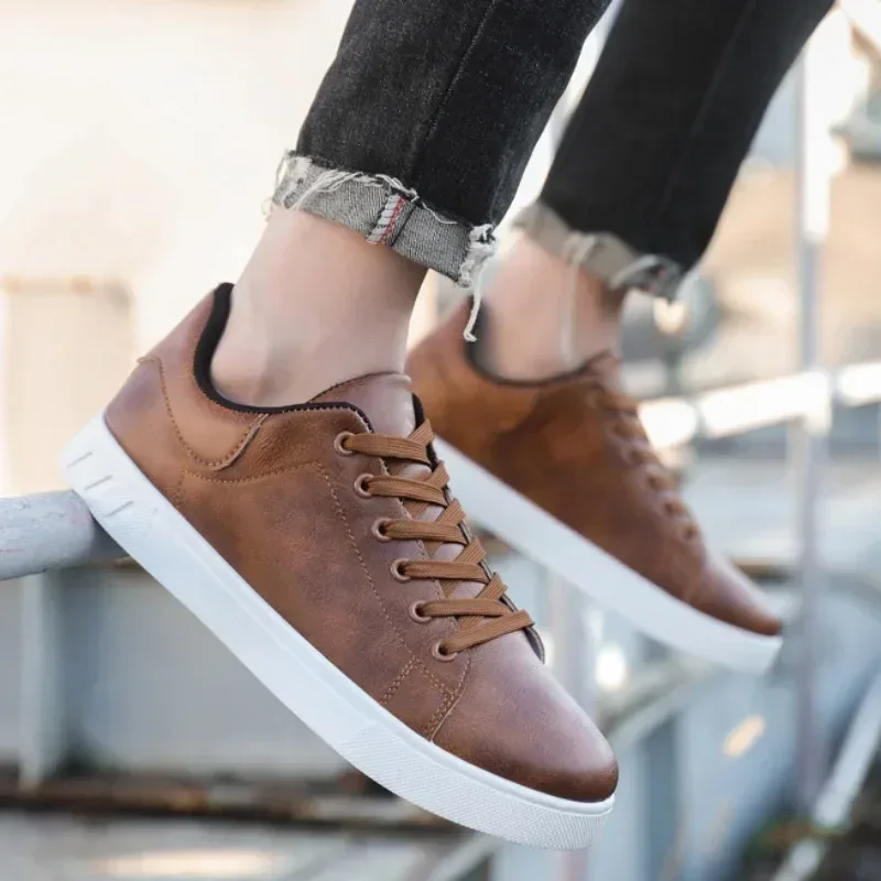 Casual Shoes Loafers British Leather Sneakers Flats Shoes Classic Men Leather Shoes Spring Summer New Trendy Designer Loafers - Image 4