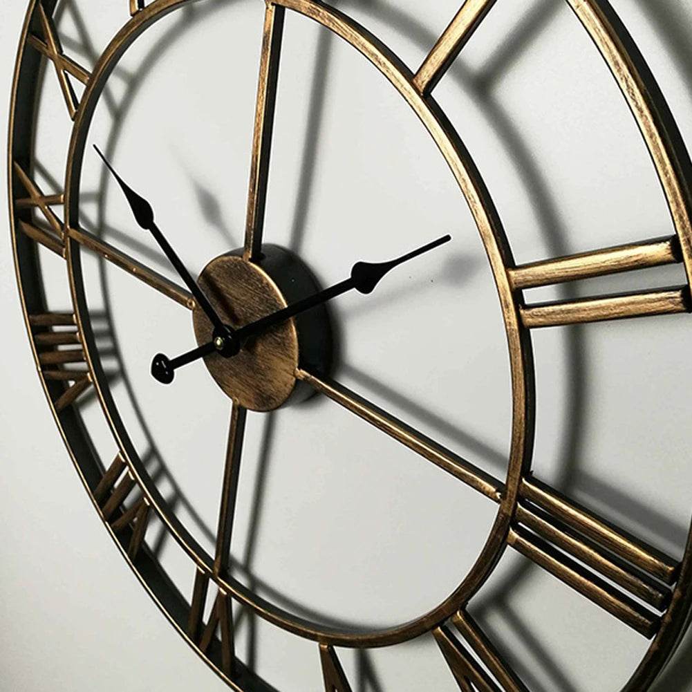 Classic Roman Numeral Metal Wall Clock - Image 14