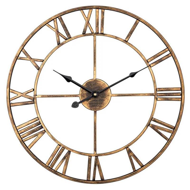 Classic Roman Numeral Metal Wall Clock - Image 15
