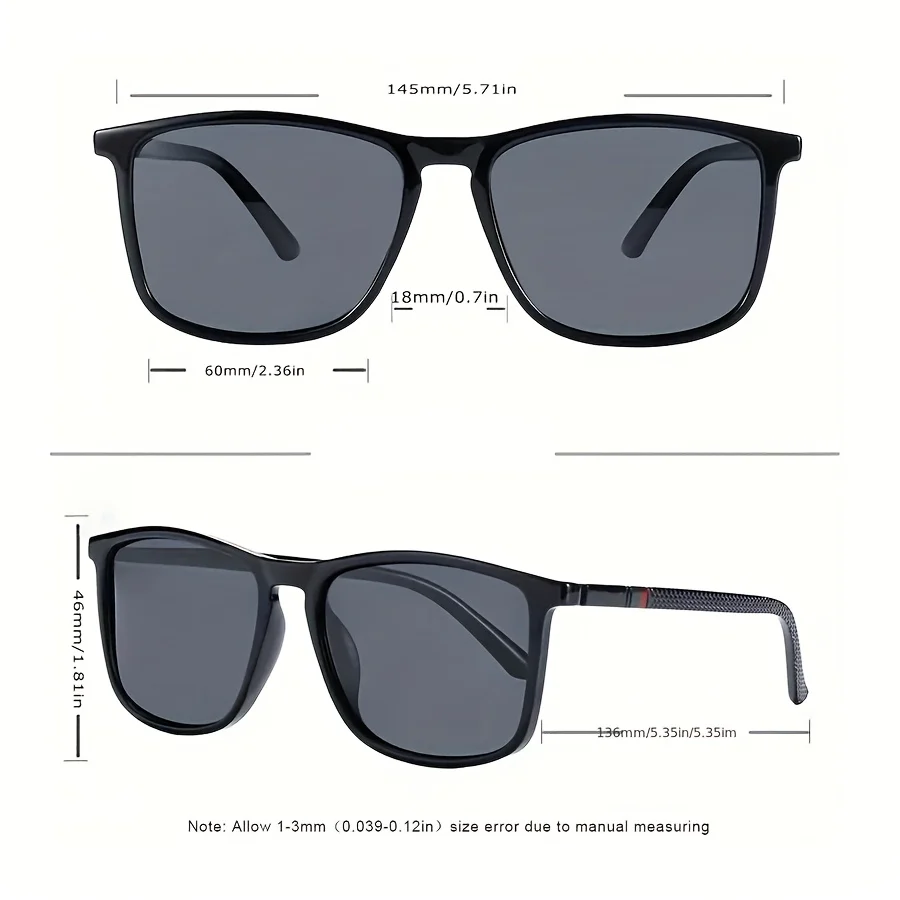 Classic Square Men'S Glasses, Comfortable And Lightweight Black-Framed Glasses, Ideal Choice for Gifting - Image 13