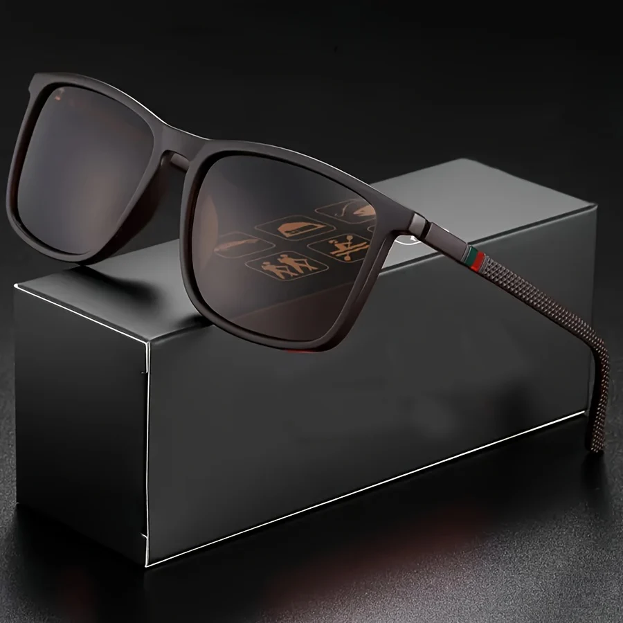Classic Square Men'S Glasses, Comfortable And Lightweight Black-Framed Glasses, Ideal Choice for Gifting - Image 3