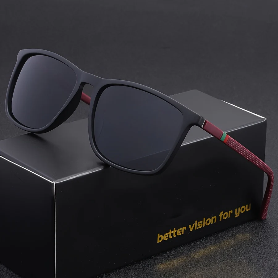 Classic Square Men'S Glasses, Comfortable And Lightweight Black-Framed Glasses, Ideal Choice for Gifting - Image 4