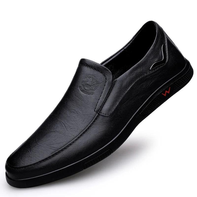 CLOHOO Men's Business Casual Shoes Handmade Layered Cowhide Rubber Bottom Leather Footwear for Office And Leisure - Image 20