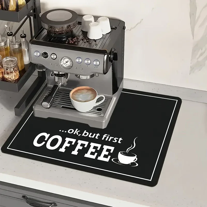 Montero Milan Coffee Machine Water Absorbent Mat, Kitchen Countertop Drainage Mat - Perfect for Easter, Birthday, Mother's Day, Halloween, and Christmas Gifts