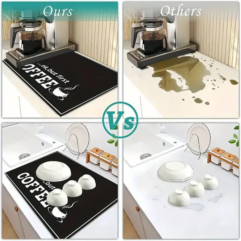 Montero Milan Coffee Machine Water Absorbent Mat, Kitchen Countertop Drainage Mat - Perfect for Easter, Birthday, Mother's Day, Halloween, and Christmas Gifts - Image 4