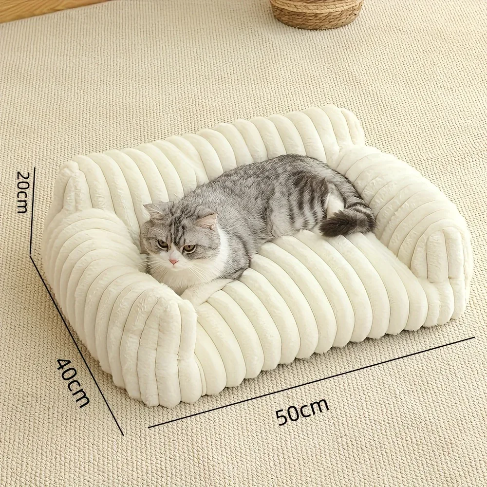 Comfortable Cat Sofa, Cute Soft Cat Bed, Breathable Cat House, Sleeping Basket for All Sizes of Cats, Suitable for All Seasons, Comfortable Pet Bed, Modern Pet Furniture