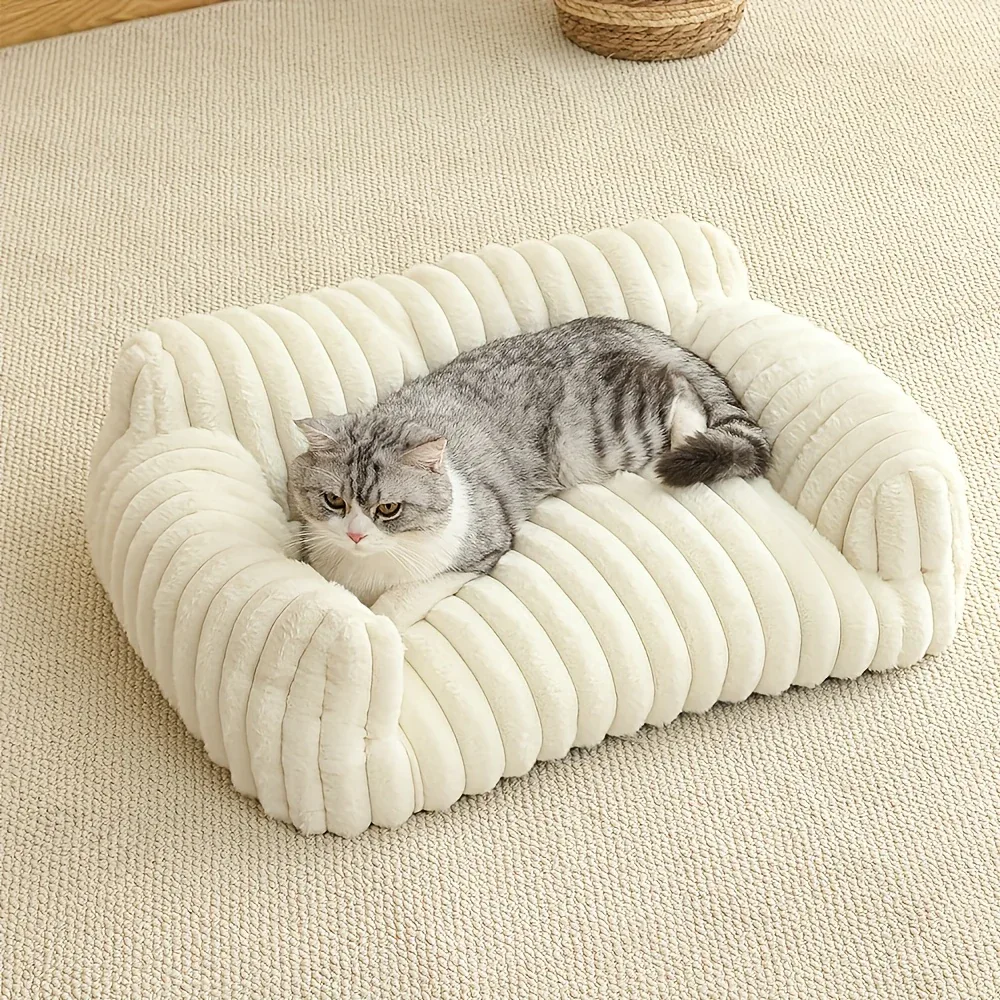 Comfortable Cat Sofa, Cute Soft Cat Bed, Breathable Cat House, Sleeping Basket for All Sizes of Cats, Suitable for All Seasons, Comfortable Pet Bed, Modern Pet Furniture - Image 2