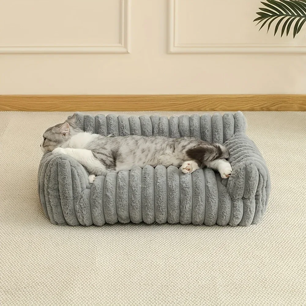 Comfortable Cat Sofa, Cute Soft Cat Bed, Breathable Cat House, Sleeping Basket for All Sizes of Cats, Suitable for All Seasons, Comfortable Pet Bed, Modern Pet Furniture - Image 4
