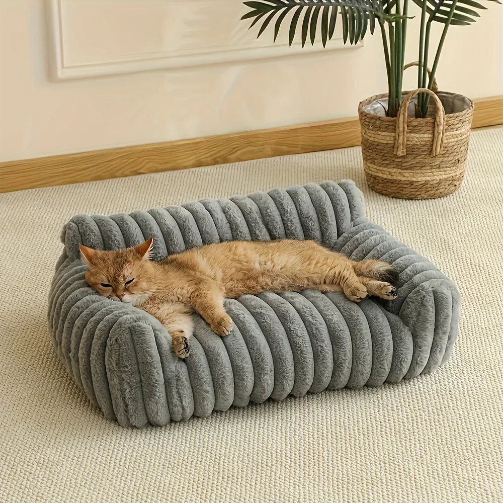 Comfortable Cat Sofa, Cute Soft Cat Bed, Breathable Cat House, Sleeping Basket for All Sizes of Cats, Suitable for All Seasons, Comfortable Pet Bed, Modern Pet Furniture - Image 5
