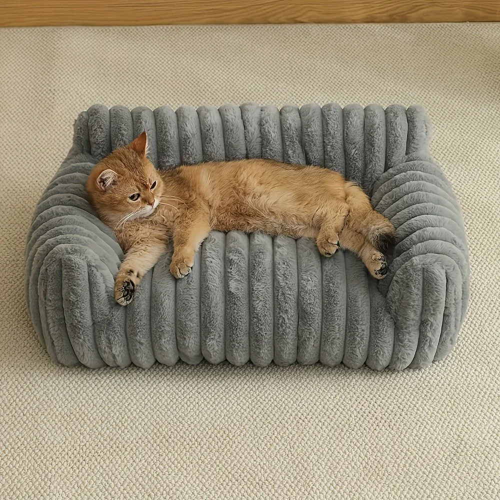 Comfortable Cat Sofa, Cute Soft Cat Bed, Breathable Cat House, Sleeping Basket for All Sizes of Cats, Suitable for All Seasons, Comfortable Pet Bed, Modern Pet Furniture - Image 6