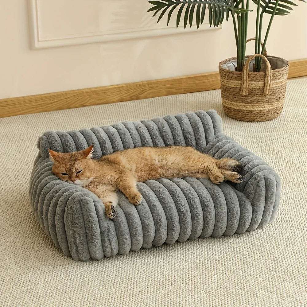 Comfortable Cat Sofa, Cute Soft Cat Bed, Breathable Cat House, Sleeping Basket for All Sizes of Cats, Suitable for All Seasons, Comfortable Pet Bed, Modern Pet Furniture - Image 8