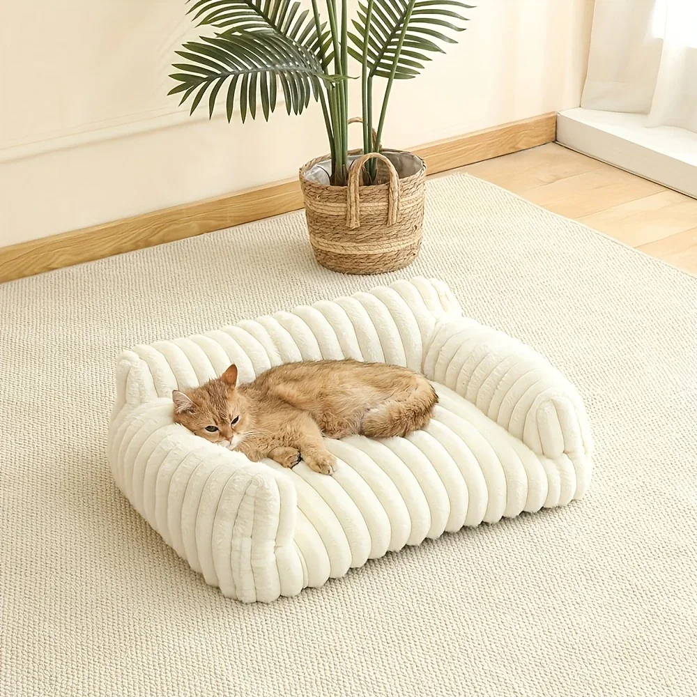 Comfortable Cat Sofa, Cute Soft Cat Bed, Breathable Cat House, Sleeping Basket for All Sizes of Cats, Suitable for All Seasons, Comfortable Pet Bed, Modern Pet Furniture - Image 9