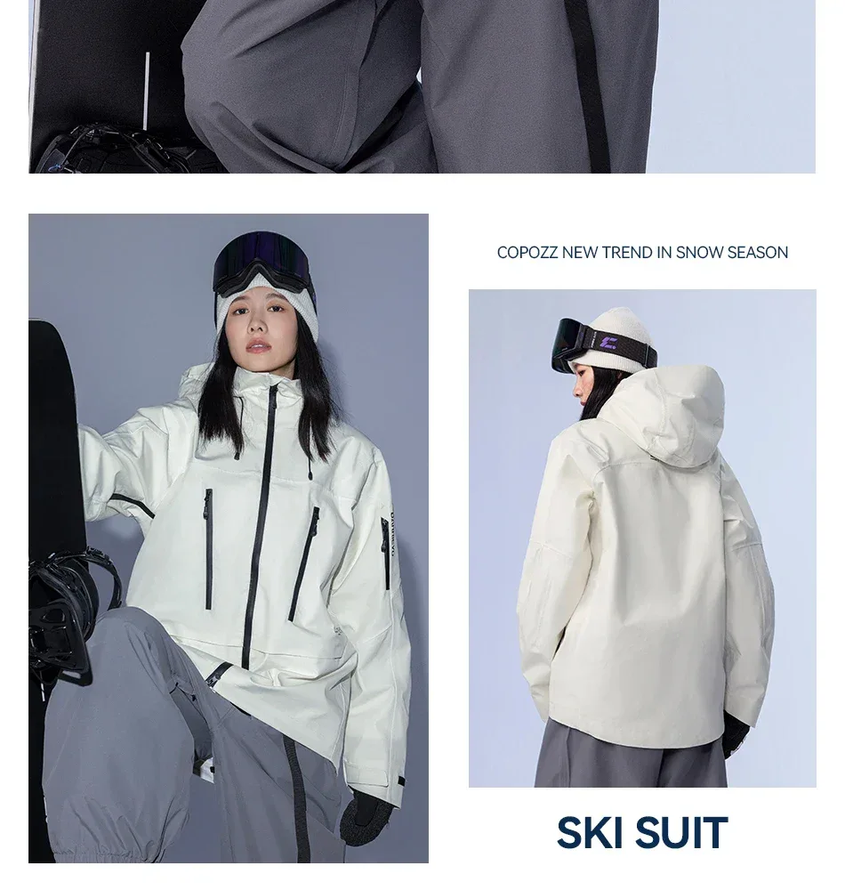 COPOZZ Ski Jacket Women Man Hooded Ski Wear Windproof Winter Overalls Hoodie Waterproof Outdoor Sports Clothing Snowboard - Image 28