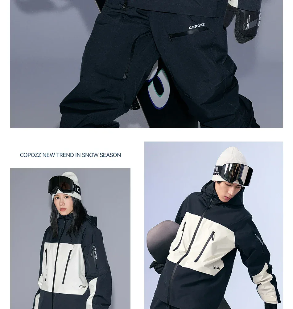 COPOZZ Ski Jacket Women Man Hooded Ski Wear Windproof Winter Overalls Hoodie Waterproof Outdoor Sports Clothing Snowboard - Image 30