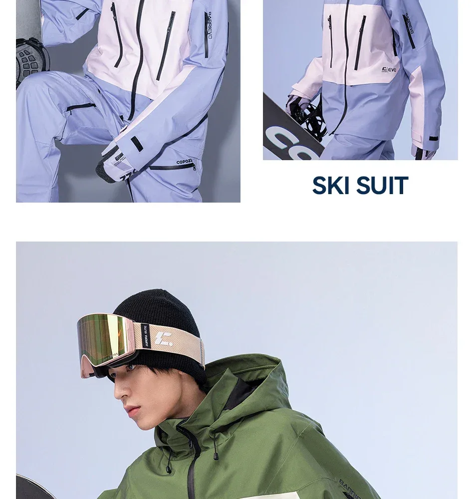 COPOZZ Ski Jacket Women Man Hooded Ski Wear Windproof Winter Overalls Hoodie Waterproof Outdoor Sports Clothing Snowboard - Image 33