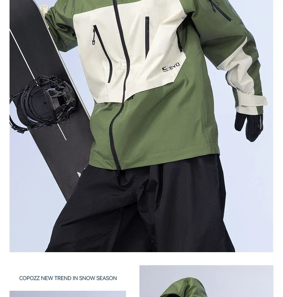 COPOZZ Ski Jacket Women Man Hooded Ski Wear Windproof Winter Overalls Hoodie Waterproof Outdoor Sports Clothing Snowboard - Image 34