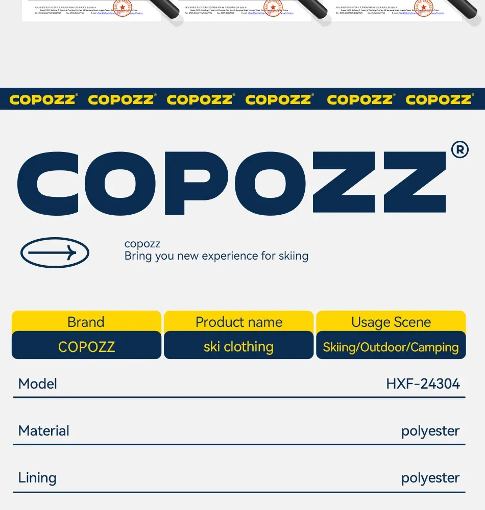 COPOZZ Ski Jacket Women Man Hooded Ski Wear Windproof Winter Overalls Hoodie Waterproof Outdoor Sports Clothing Snowboard - Image 37