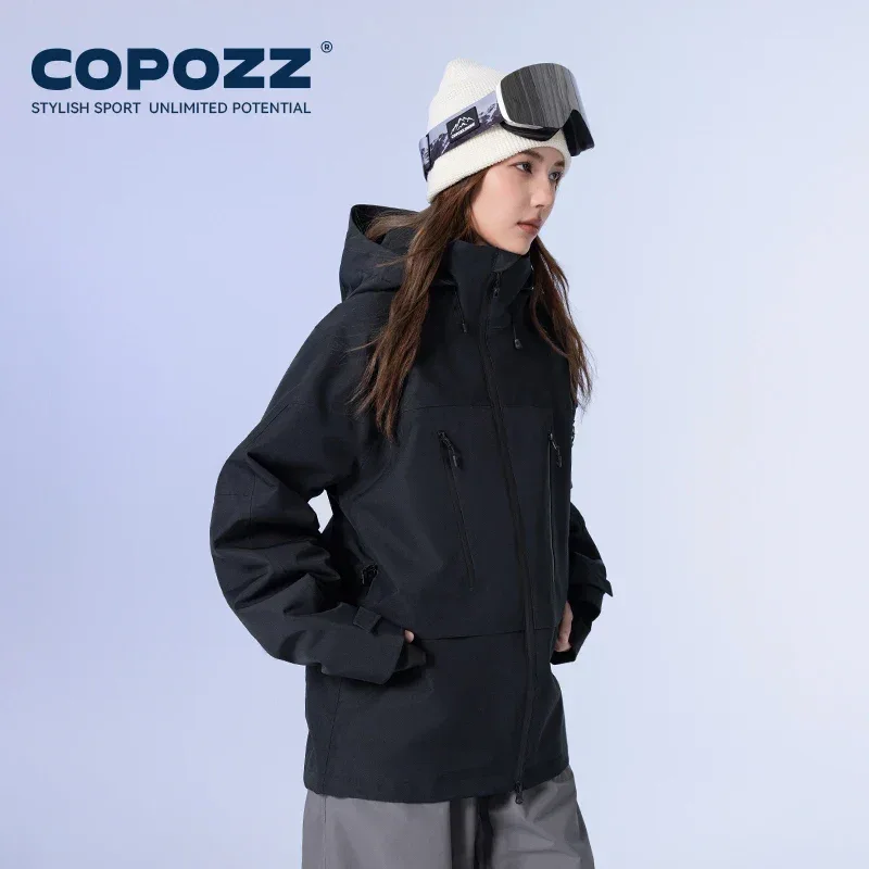COPOZZ Ski Jacket Women Man Hooded Ski Wear Windproof Winter Overalls Hoodie Waterproof Outdoor Sports Clothing Snowboard - Image 46