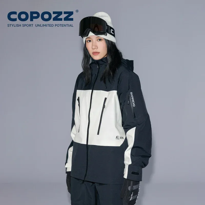 COPOZZ Ski Jacket Women Man Hooded Ski Wear Windproof Winter Overalls Hoodie Waterproof Outdoor Sports Clothing Snowboard - Image 47