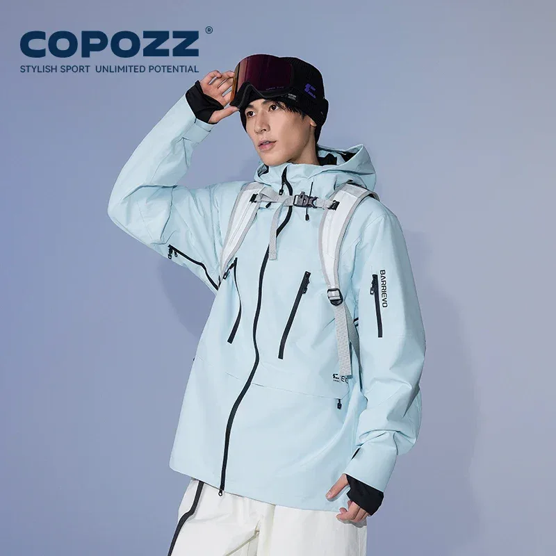 COPOZZ Ski Jacket Women Man Hooded Ski Wear Windproof Winter Overalls Hoodie Waterproof Outdoor Sports Clothing Snowboard - Image 48