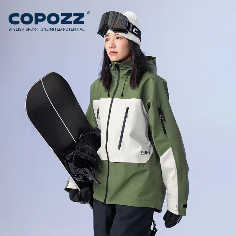 COPOZZ Ski Jacket Women Man Hooded Ski Wear Windproof Winter Overalls Hoodie Waterproof Outdoor Sports Clothing Snowboard - Image 49