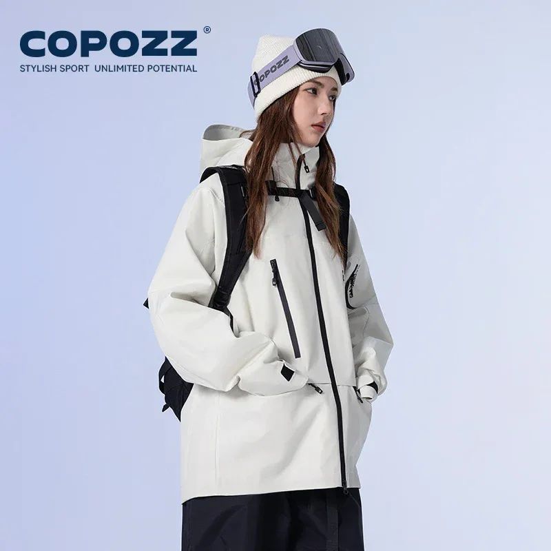 COPOZZ Ski Jacket Women Man Hooded Ski Wear Windproof Winter Overalls Hoodie Waterproof Outdoor Sports Clothing Snowboard - Image 50