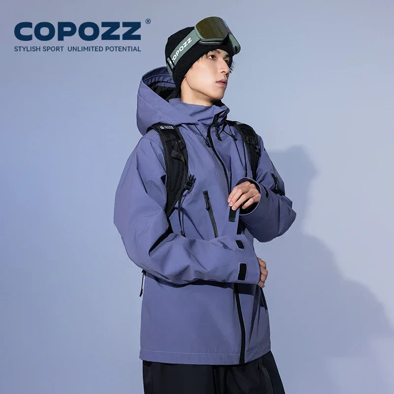 COPOZZ Ski Jacket Women Man Hooded Ski Wear Windproof Winter Overalls Hoodie Waterproof Outdoor Sports Clothing Snowboard - Image 51