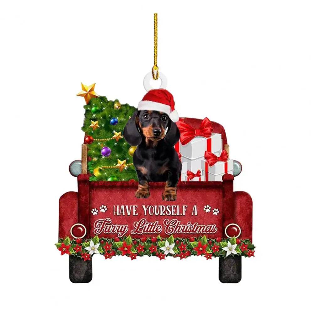Dachshund Pendant Auto Rearview Mirror Ornament With Lanyard Realistic Shape Christmas Tree Decor Dog Hanging Pendant 개 펜던트 - Image 12