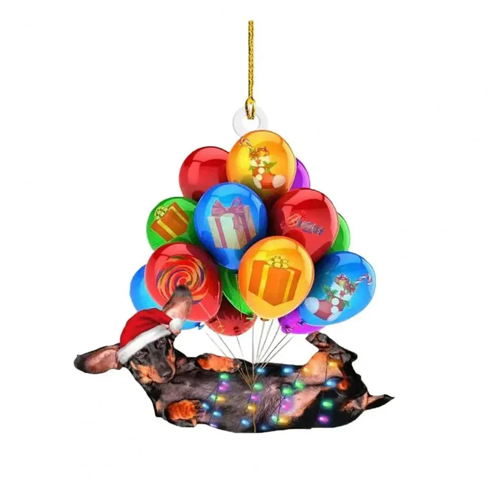 Dachshund Pendant Auto Rearview Mirror Ornament With Lanyard Realistic Shape Christmas Tree Decor Dog Hanging Pendant 개 펜던트 - Image 8