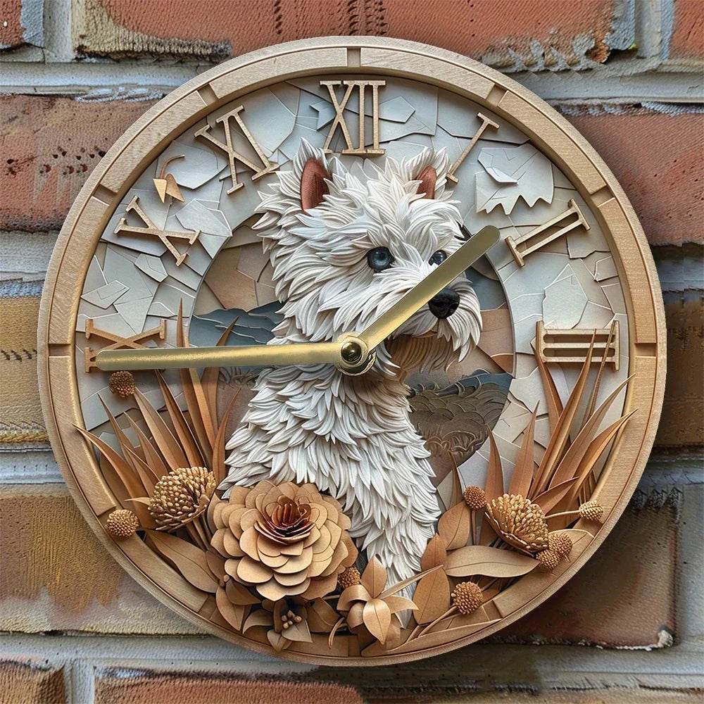 West Highland White Terrier Silent Wall Clock