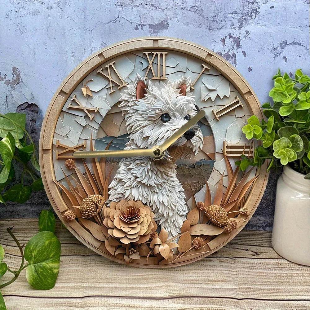 West Highland White Terrier Silent Wall Clock - Image 2