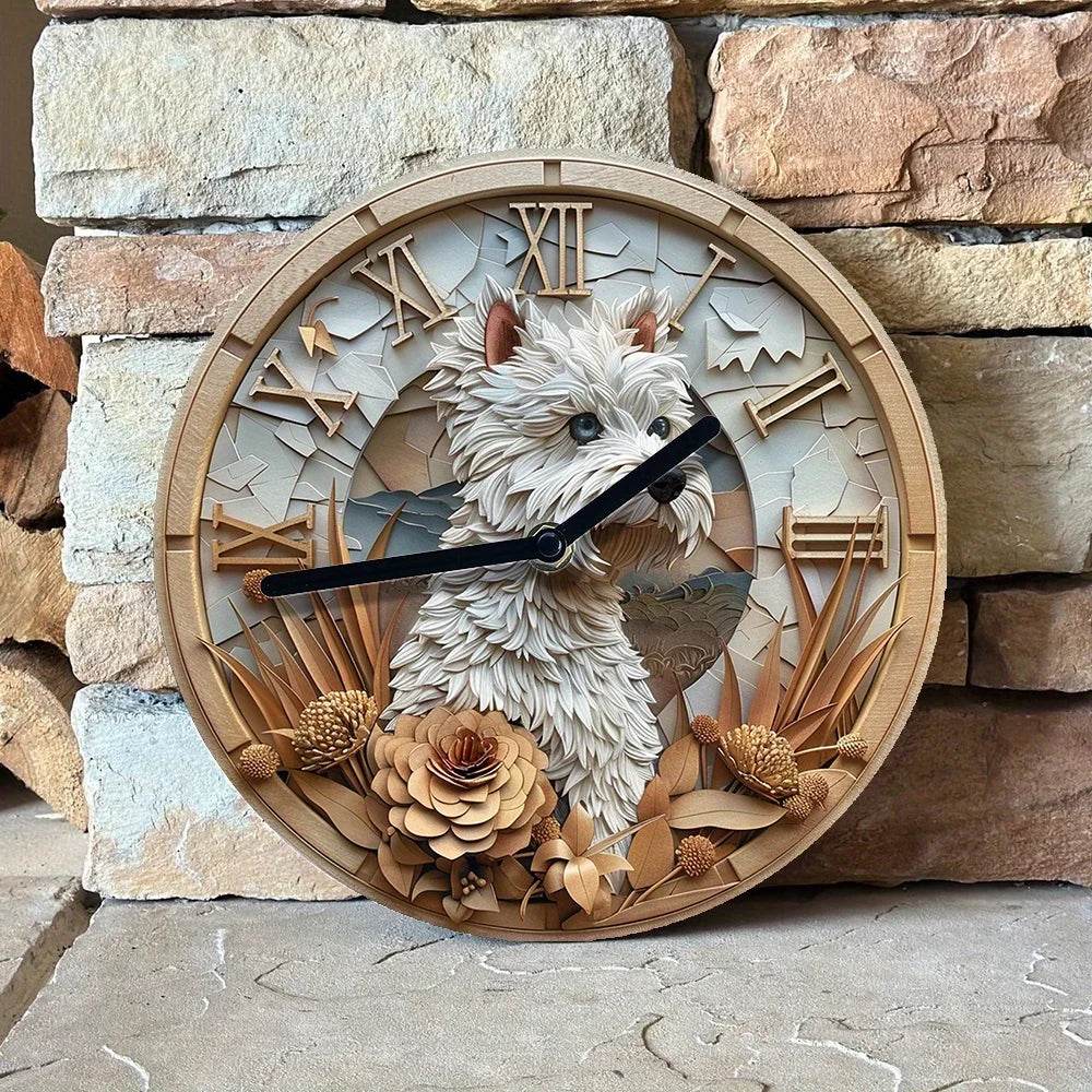 West Highland White Terrier Silent Wall Clock - Image 3