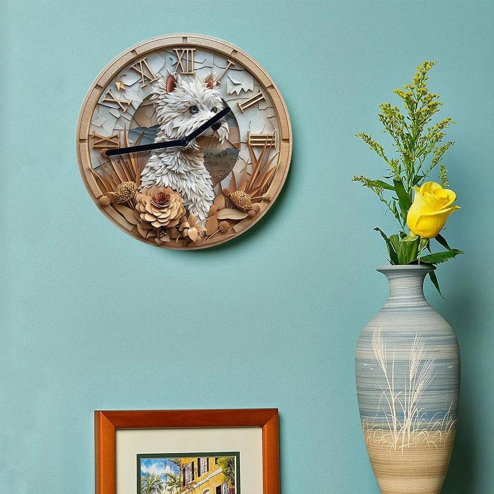 West Highland White Terrier Silent Wall Clock - Image 4