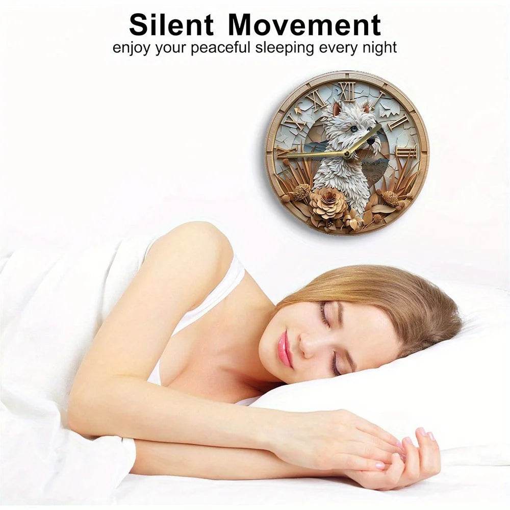West Highland White Terrier Silent Wall Clock - Image 5