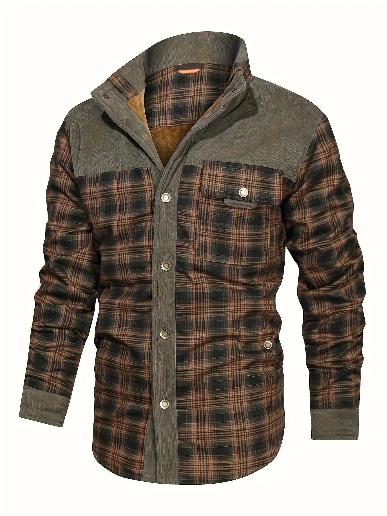 Fleece-Lined Plaid Jacket - Image 11