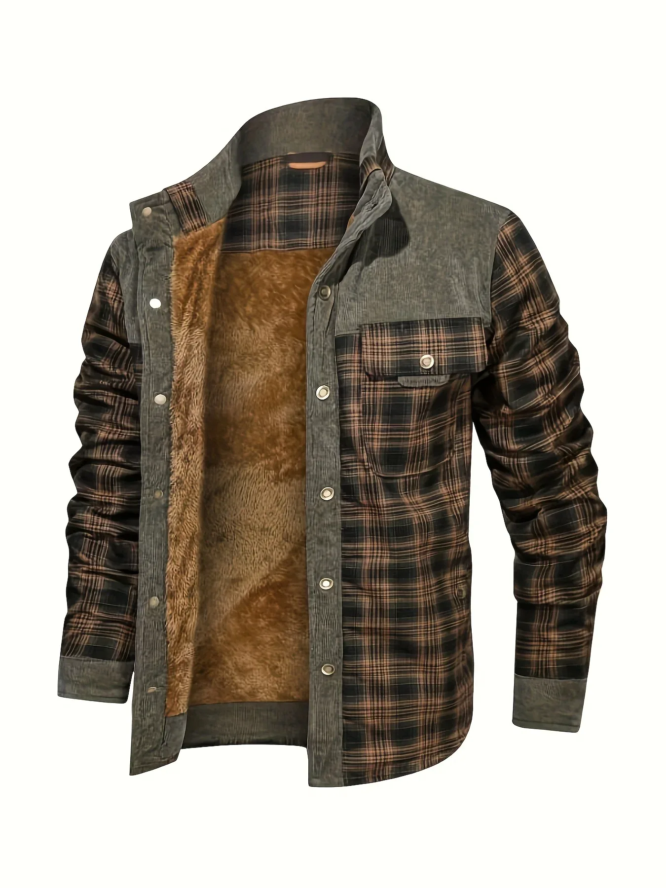 Fleece-Lined Plaid Jacket - Image 12