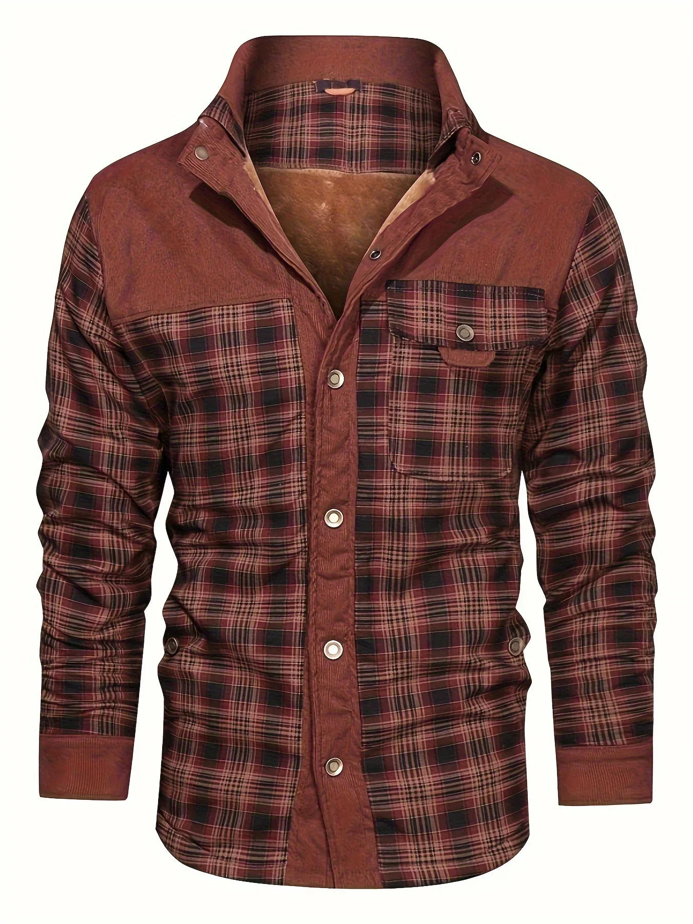 Fleece-Lined Plaid Jacket - Image 15