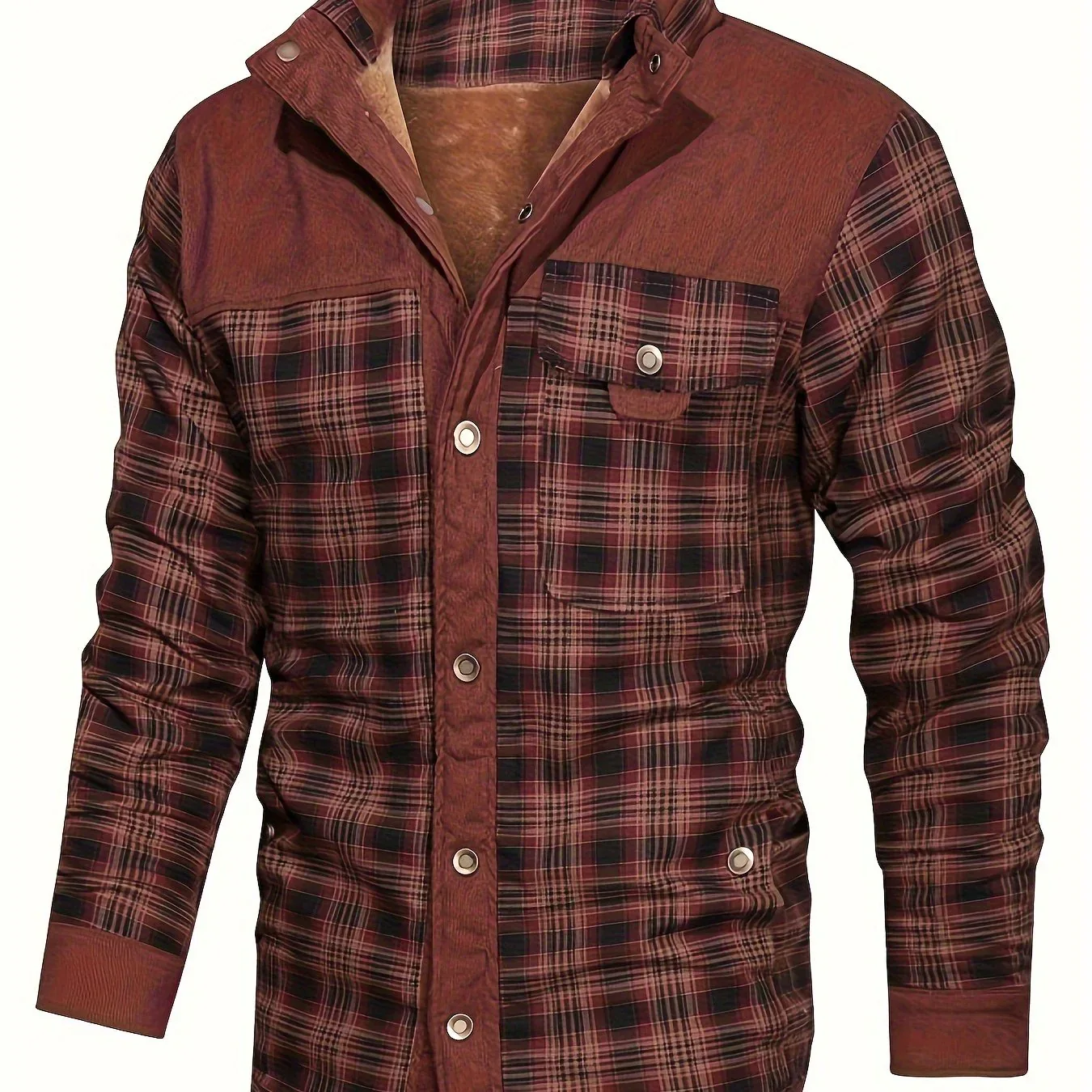 Fleece-Lined Plaid Jacket - Image 16