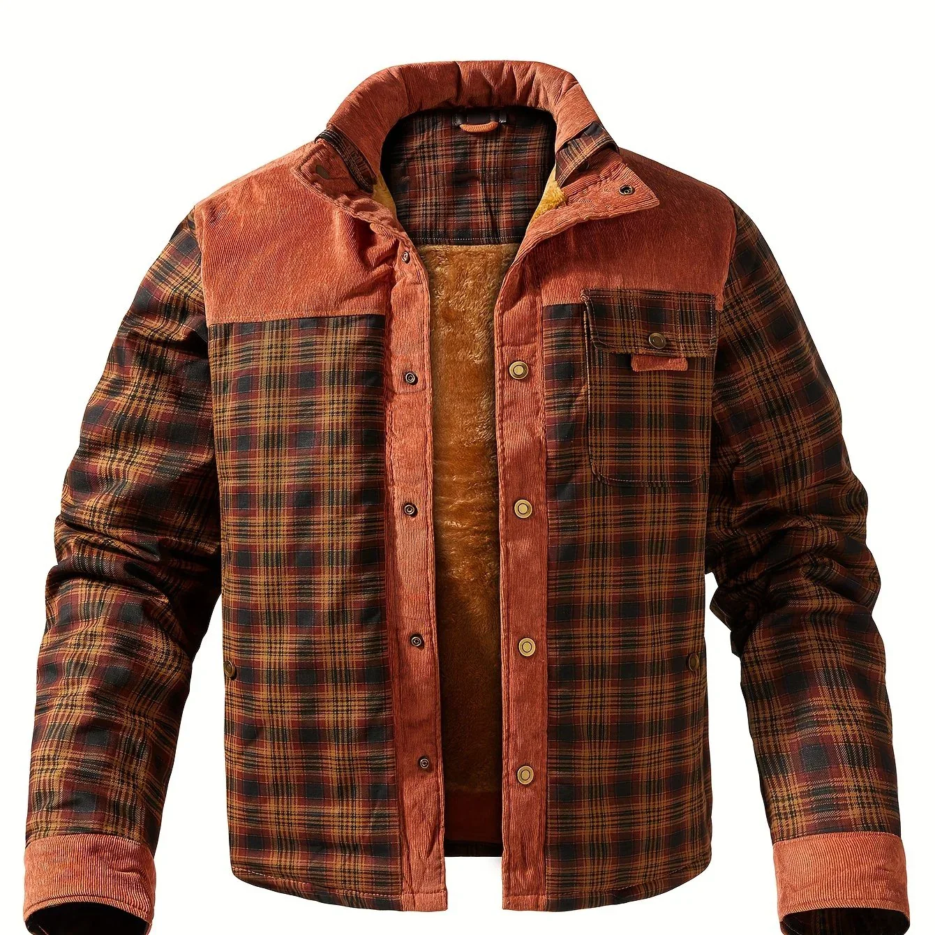 Fleece-Lined Plaid Jacket - Image 4