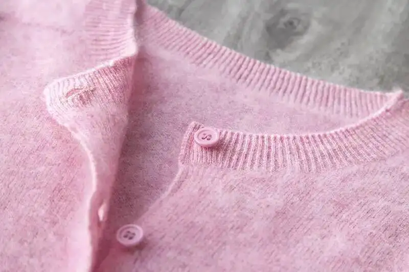 Fleece Wool-Cashmere Button Cardigan - Image 22