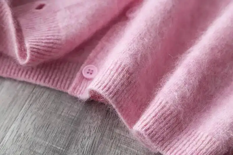 Fleece Wool-Cashmere Button Cardigan - Image 25