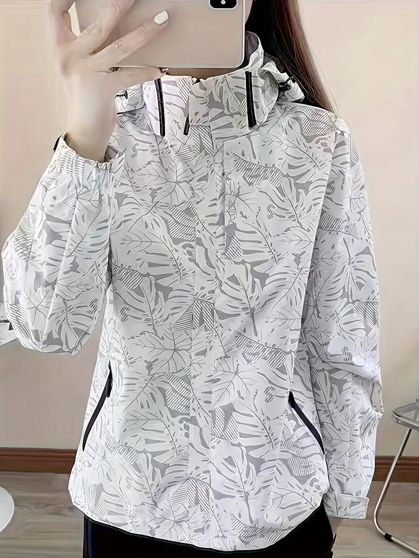 Floral Waterproof Windbreaker - Image 10