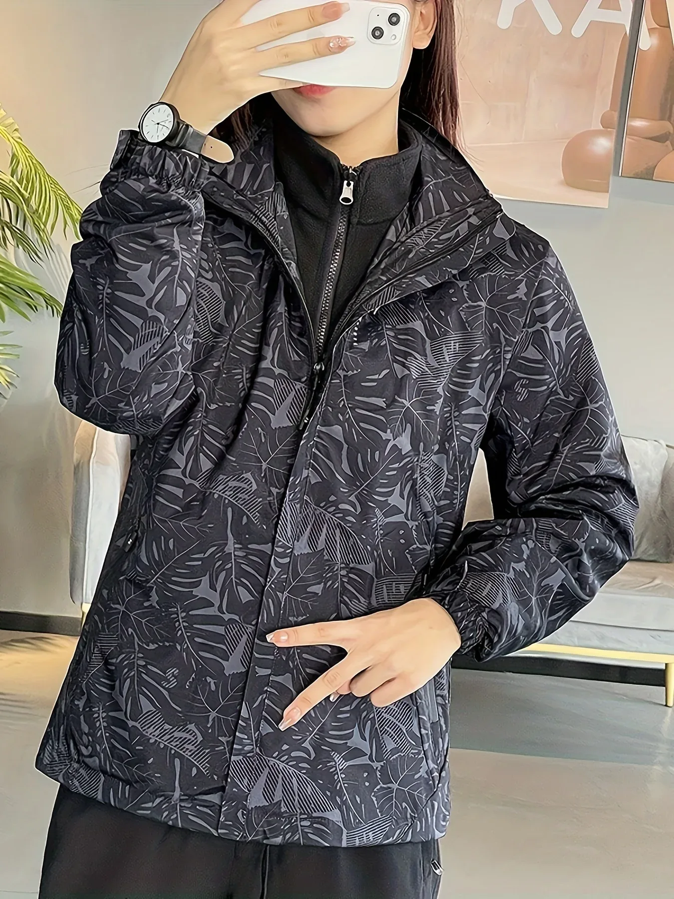 Floral Waterproof Windbreaker - Image 12